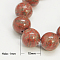 Natural Sesame Jasper/Kiwi Jasper Beads Strands, Round, Dark Red, 10mm, about 39pcs/strand, 15 inch