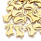 201 Stainless Steel Kitten Links connectors, Laser Cut Links, Cat Silhouette Shape, Golden, 17.5x11x1mm, Hole: 1.4mm