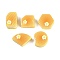 Resin Cabochons, Sandwich Biscuit with Flower, Sandy Brown, 13.5~18x14.5~24x10.5~11.5mm