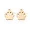 304 Stainless Steel Charms, Laser Cut, Dog Footprint, Golden, 12.5x10x1mm, Hole: 1.2mm