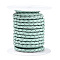 Braided Cowhide Leather Cord, Leather Rope String for Bracelets, with Cotton Thread inside, Sky Blue, 4mm, about 5.46 yards(5m)/roll