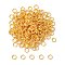 Iron Split Rings, Double Loops Jump Rings, Cadmium Free & Lead Free, Golden, 5mm in diameter, 1.4mm thick, about 4.3mm inner diameter, about 10000pcs/kg