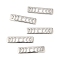 Brass Moon Phase Bar Pendants, Long-Lasting Plated, Rectangle, Real Platinum Plated, 20x5x1mm, Hole: 0.7mm