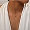 304 Stainless Steel Round Snake Chain Lariat Necklaces, Slider Necklaces, Golden, 17.48 inch(44.4cm)