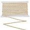 10 Yards Flat Polyester Metallic Braided Cord, Clothes Accessories, Gold, 5mm
