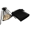 100Pcs Rectangle Organza DIY Craft Drawstring Bags, for Valentine Birthday Wedding Party Candy Wrapping, Black, 9x7cm