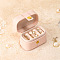 Rectangle PU Imitation Leather Jewelry Storage Boxes, Portable Travel Case with Snap Clasp, for Ring Earring Holder, Gift for Women, Misty Rose, 3.9x6.5x4.7cm