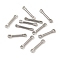 Non-Tarnish 304 Stainless Steel Connector Charms, Bar Links, Stainless Steel Color, 12x2x1.2mm, Hole: 1.2mm