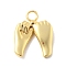 925 Sterling Sliver Pendants, Golden, with 925 Stamp, Palm, 16.5x12.5x3mm, Hole: 2.5mm