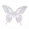 201 Stainless Steel Connector Charms, Butterfly Links, Stainless Steel Color, 56x70x0.3mm, Hole: 1mm