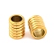 304 Stainless Steel Beads, Grooved Beads, Ion Plating (IP), Column, Golden, 9x10.5mm, Hole: 6mm