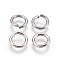 Tarnish Resistant 304 Stainless Steel Open Jump Rings, Stainless Steel Color, 13 Gauge, 11x1.8mm, Inner Diameter: 7mm, 400pcs/bag