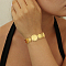 Exquisite Middle Eastern Style Brass Coin Ladies Link Chain Bracelets for Women, Golden, 7-1/2 inch(19cm)