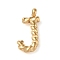 316 Surgical Stainless Steel Pendants & Charms, Golden, Letter J, 14x7x2mm, Hole: 2mm