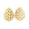 Ion Plating(IP) 304 Stainless Steel Pendants, Braided Texture Teardrop Charms, Real 18K Gold Plated, 24x16.5x2.5mm, Hole: 1.5mm