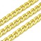 304 Stainless Steel Curb Chains, Unwelded, with Spool, Real 18K Gold Plated, 7.5x5.5x1.5mm