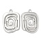 Non-Tarnish 304 Stainless Steel Pendants, Vortex Charm, Stainless Steel Color, 28.5x20x2mm, Hole: 2.7mm