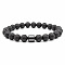 Natural Fire Crackle Agate Bead Stretch Bracelets for Women, 7-5/8 inch(19.5cm).