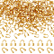 PH PandaHall 200PCS Brass Wire Guardian and Protectors Golden U Shape Wire Guards Loop Guardian Thread Protectors Jewelry Finding for Earring Bracelet Beading Jewelry Crafts Making Hole: 0.5mm