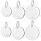 6Pcs 3 Size 925 Sterling Silver Pendants, Flat Round Charms, with Jump Rings with 925 Stamp, Silver, 8~12x0.6mm, Hole: 2~3mm, 2Pcs/size
