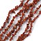 Natural Red Jasper Beads Strands, Chip, 1.5~4.5x3~13x2.5~8mm, Hole: 0.6mm, 30.94~31.97 inch(78.6~81.2cm)