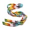 Electroplate Glass Beads Strands, Round, Faceted(32 Faceted), Gradient Color, Mixed Color, 8mm, Hole: 1.2mm, about 48pcs/strand, 13.98''(35.5cm)
