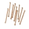 Ion Plating(IP) 304 Stainless Steel Links, Bar Connector Charms, Rose Gold, 30x2.5x1.5mm, Hole: 1.4mm