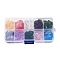 100Pcs 10 Colors Glass Pendants, with Plastic Box, Flower, 13x13x7mm, Hole: 1.2mm, 10pcs/color
