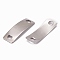 Tarnish Resistant Rectangle 304 Stainless Steel Links connectors, Stainless Steel Color, 41.5x14x1mm, Hole: 4x5.5mm
