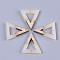 Resin & Walnut Wood Pendants, Triangle, WhiteSmoke, 27.5x24x3.5mm, Hole: 1.8mm