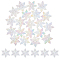 20Pcs Christmas UV Plated Transparent Acrylic Connector Charms, Snowflake Links, Clear AB, 54x47.5x6mm, Hole: 2.5mm and 3.5mm