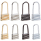 Zinc Alloy Zipper Slider, for Garment Accessories, Lock, Mixed Color, 24pcs/box
