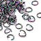 304 Stainless Steel Open Jump Rings, Ion Plating(IP), Rainbow Color, 24 Gauge, 3.5x0.5mm, Inner Diameter: 2.5mm