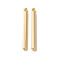 Brass Pendants, Cadmium Free & Nickel Free & Lead Free, Rectangle Charms, Real 18K Gold Plated, 25x2x2mm, Hole: 0.9mm