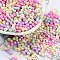 Glass Seed Beads, Opaque Colours Luster, Peanut, Colorful, 5~6x2.5~3x3~3.5mm, Hole: 1~1.2mm, about 5000pcs/pound