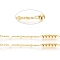 Brass Handmade Beaded Chains, Bar Link Chains, with Spool, Long-Lasting Plated, Soldered, Round, Golden, 1.5x1.2x0.3mm, 5.5x2x0.2mm, about 32.8 Feet(10m)/roll