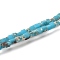 Synthesis Imperial Jasper Beads Strands, Dyed, Cube, Turquoise, 2~2.5x2.5~3.5x2.5~3mm, Hole: 0.4mm, about 157~165pcs/strand, 14.96~15.75''(38~40cm)