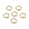 Brass Screw Carabiner Lock Charms, for Necklaces Making, Round Ring, Golden, 20x19x2mm, Screw: 6x5.5mm