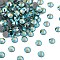 Preciosa® Crystal Hotfix Flatback Stones, Czech Crystal, Round(438 11 612 Chaton Rose VIVA 12 ®), 50005 200 Caribbean Sea AB, SS16(3.8~4mm)