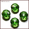 K9 Glass, Imitation Austrian Crystal Beads, Grade AAA, Faceted, Rondelle, Green, 8x5.5mm, Hole: 0.9~1mm