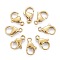 Ion Plating(IP) 304 Stainless Steel Lobster Claw Clasps, Parrot Trigger Clasps, Real 18k Gold Plated, 13x8x4mm, Hole: 1.5mm
