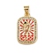 Brass Micro Pave Cubic Zirconia Pendants, Real 18K Gold Plated, with Enamel, Rack Plating, Long-Lasting Plated, Cadmium Free & Lead Free, Sea Horse, 21.5x13.5x3.5mm, Hole: 3.5x5mm
