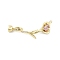 Brass Micro Pave Cubic Zirconia Fold Over Clasps, Cadmium Free & Nickel Free & Lead Free, Flower, Real 18K Gold Plated, 50mm
