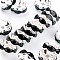 Brass Grade A Rhinestone Spacer Beads, Wavy Edge, Rondelle, Nickel Free, Silver, Emerald, 8x3.8mm, Hole: 1.5mm