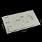 PE and Flocking Bead Design Boards, Necklace Design Board, with Graduated Measurements, DIY Beading Jewelry Making Tray, Rectangle, Gray, 40.5x23.5x1.5cm