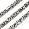 304 Stainless Steel knot Link Chains Chains, Unwelded, with Spool, Stainless Steel Color, 5x6mm