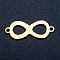 201 Stainless Steel Links connectors, Infinity, Golden, 20.5x8x1mm, Hole: 1.2mm