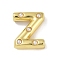Brass Pendants, Cadmium Free & Nickel Free & Lead Free, with ABS, Letter A~Z, Letter Z, 20.5x17.5x6.5mm, Hole: 3.5mm