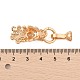 Латунные микро проложить кубического циркония раз за застежками KK-L223-003G-3