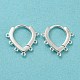 Серьги-кольца из серебра 925 пробы с сердцем STER-Z004-01-2